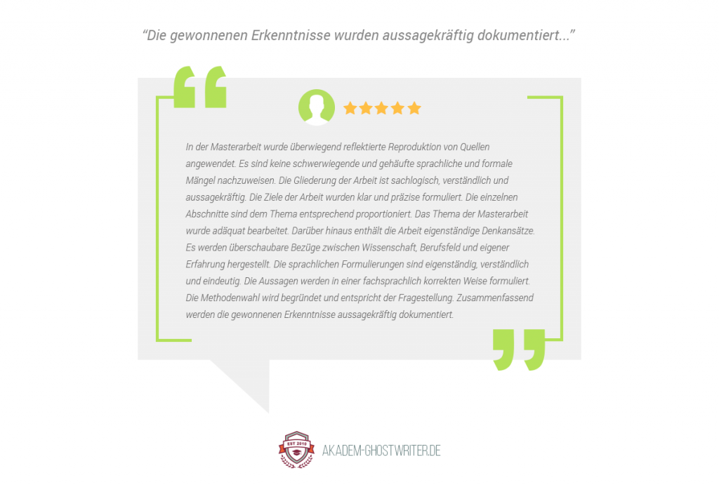 Begutachtung des Professors. Akadem-Ghostwriter.de